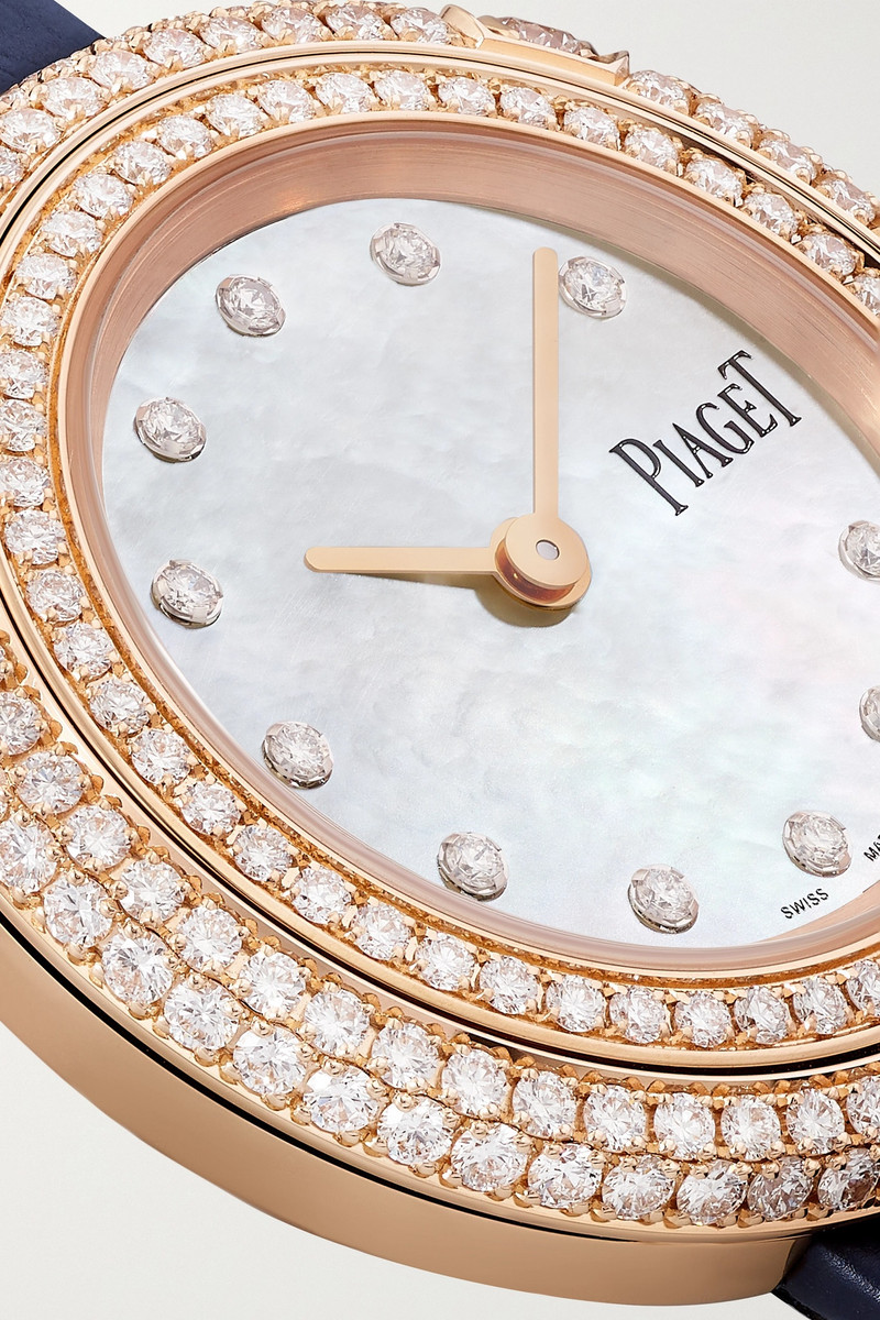 Possession 29mm 18-karat rose gold, alligator and diamond watch 5