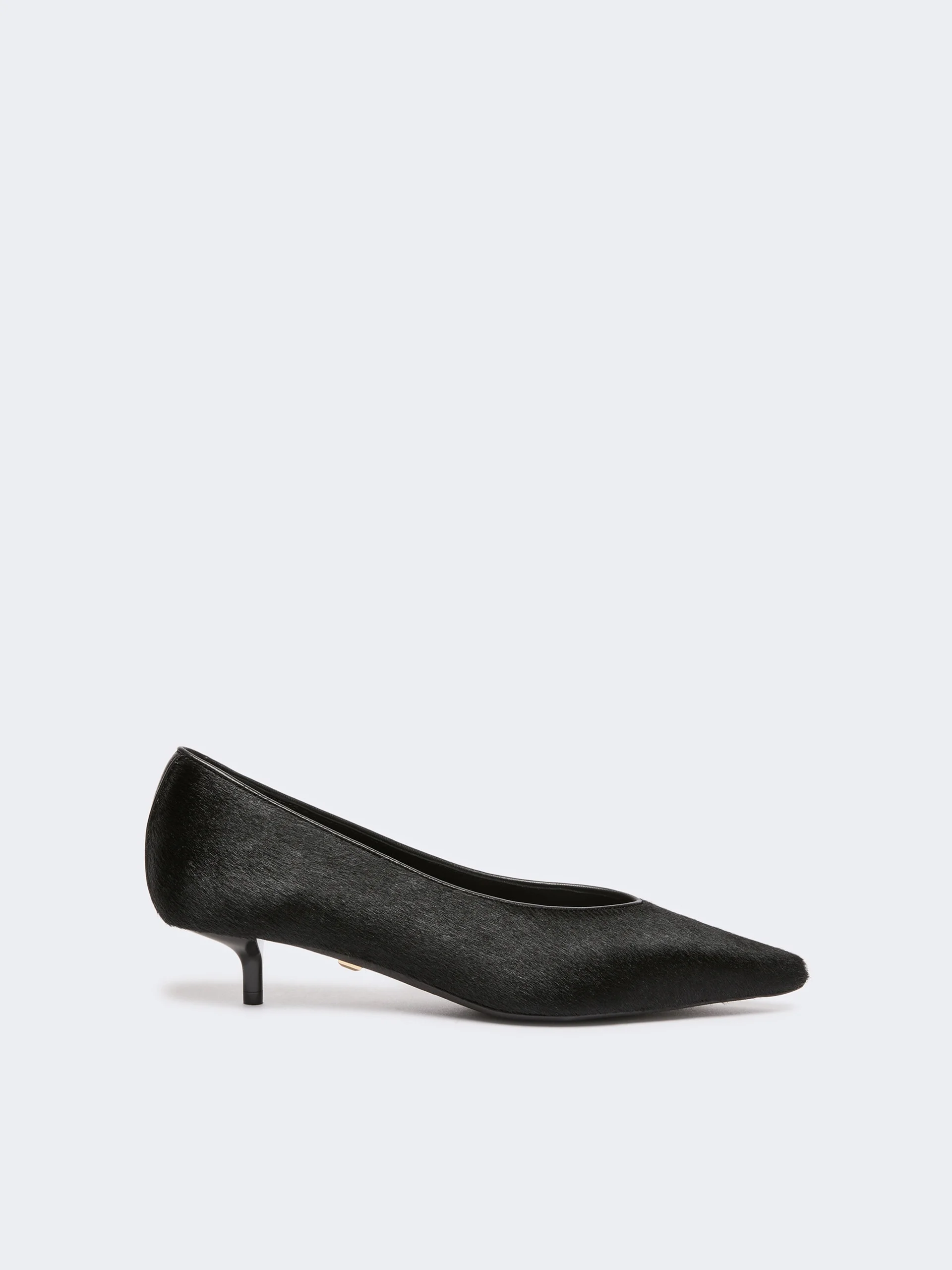 CONO Haircalf and nappa leather low court shoes - BLACK - 1