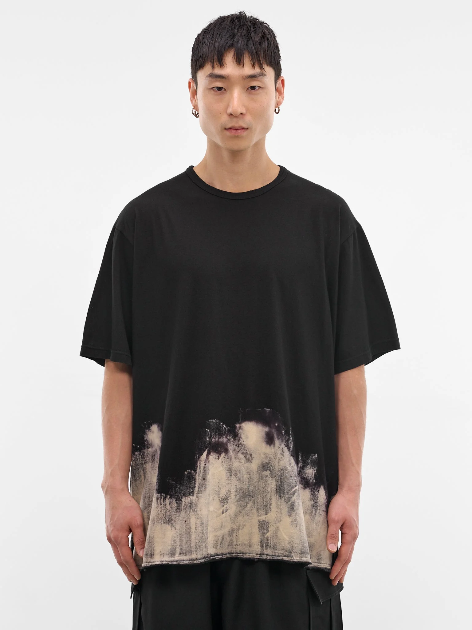 Black Blurred Discharge Tee - 1