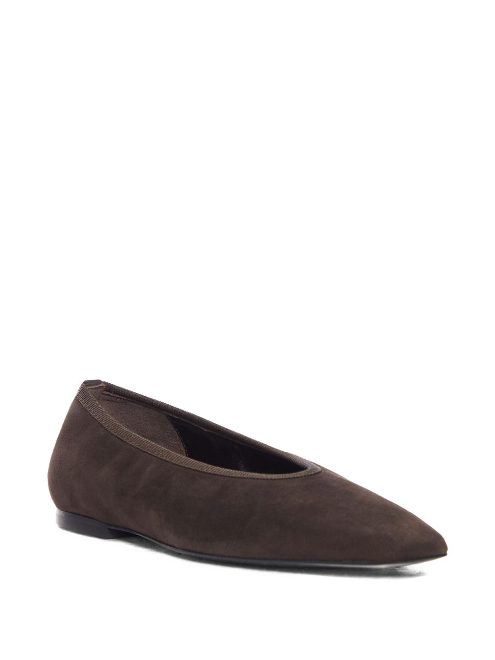 Minimalist suede pointed-toe flats - 2