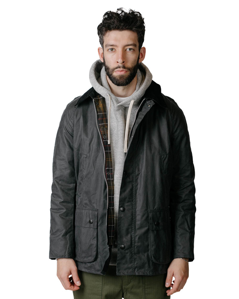Barbour Ashby Wax Jacket Grey/Classic outlook