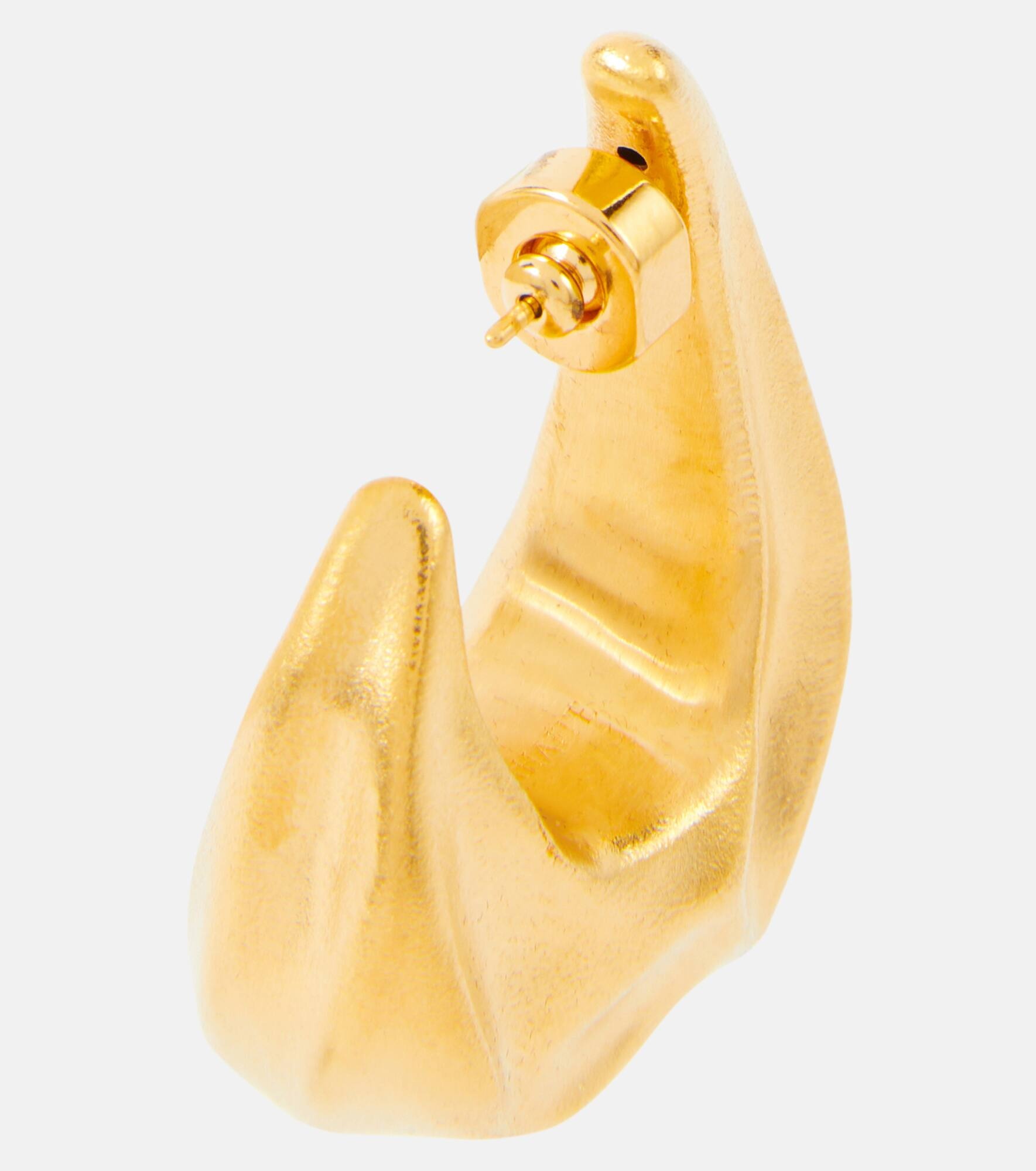 Olivia Medium gold-plated hoop earrings - 5