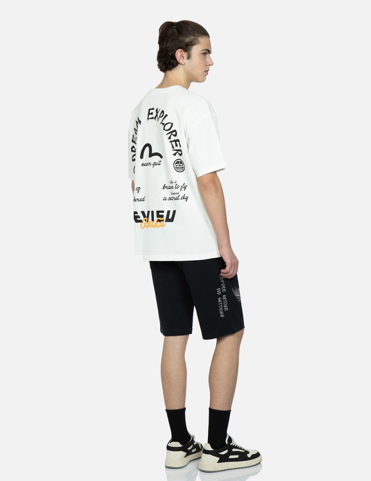 EAGLE EMBROIDERY SWEAT SHORTS - 4