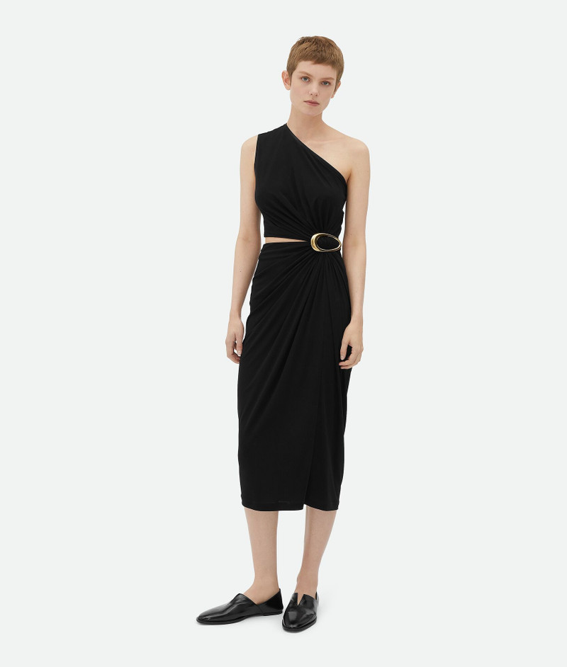 bottega veneta viscose jersey dress Bottega Veneta Light Weight Viscose Jersey Dress in Pudding