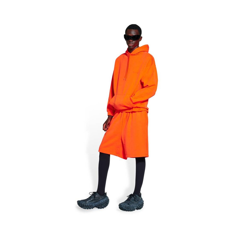 BALENCIAGA Men's Bb Corp Sweat Shorts in Orange outlook