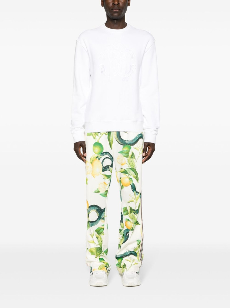 Roberto Cavalli logo-embroidered cotton sweatshirt outlook