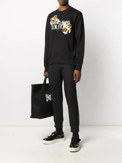 VERSACE JEANS COUTURE side logo trim sweatpants outlook