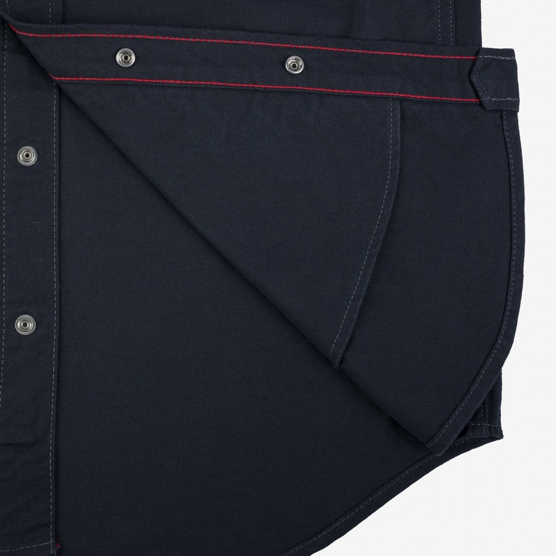 IHSH-381-BLK 9oz Military Serge CPO Shirt Black 10