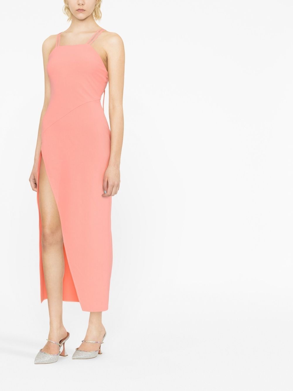 Fujiko double-strap asymmetric midi dress - 3