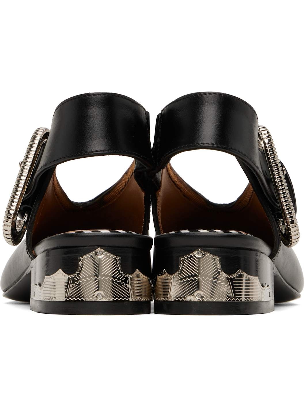 SSENSE Exclusive Black Leather Flats - 2