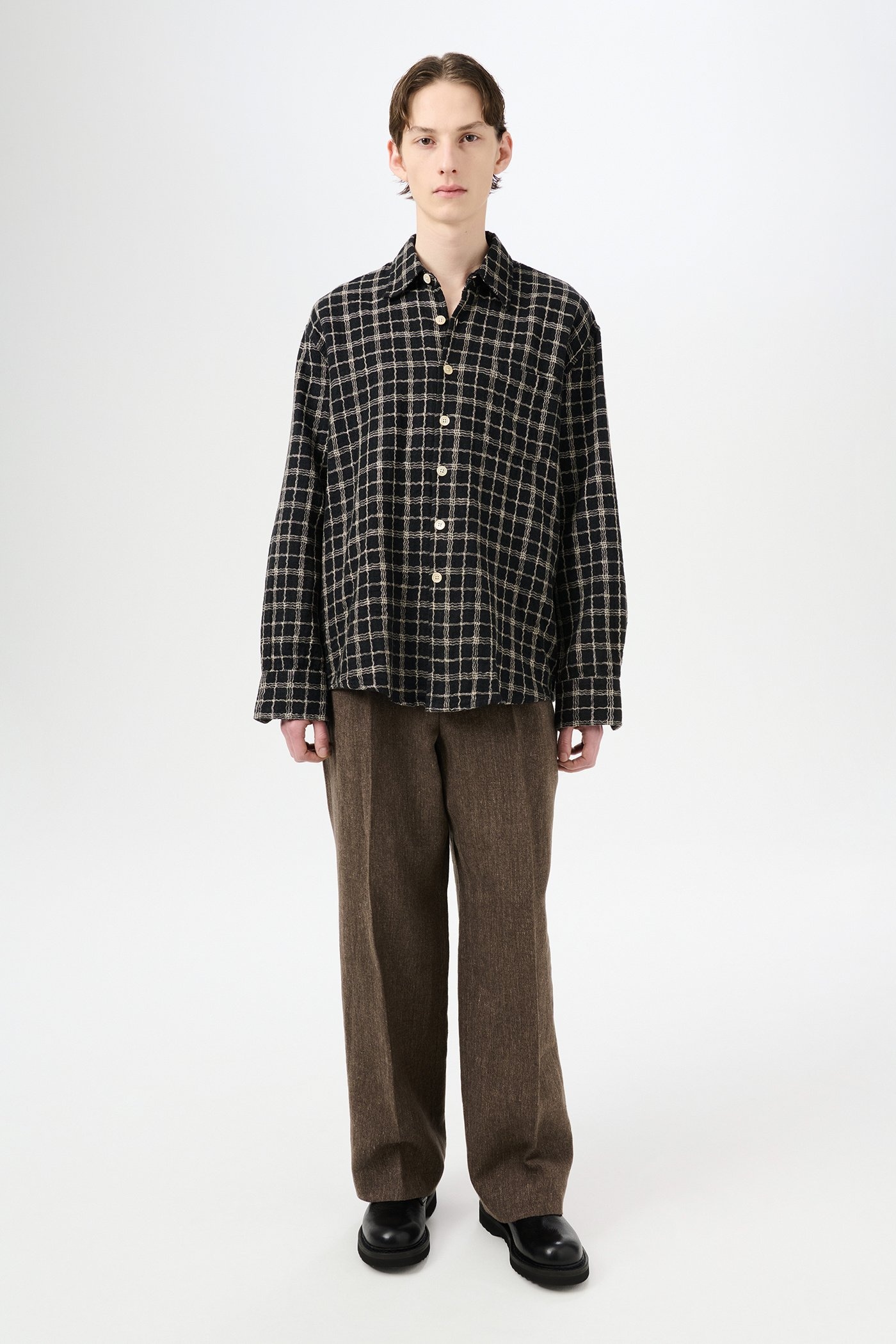 Above Shirt Black Fishnet Cloth - 2