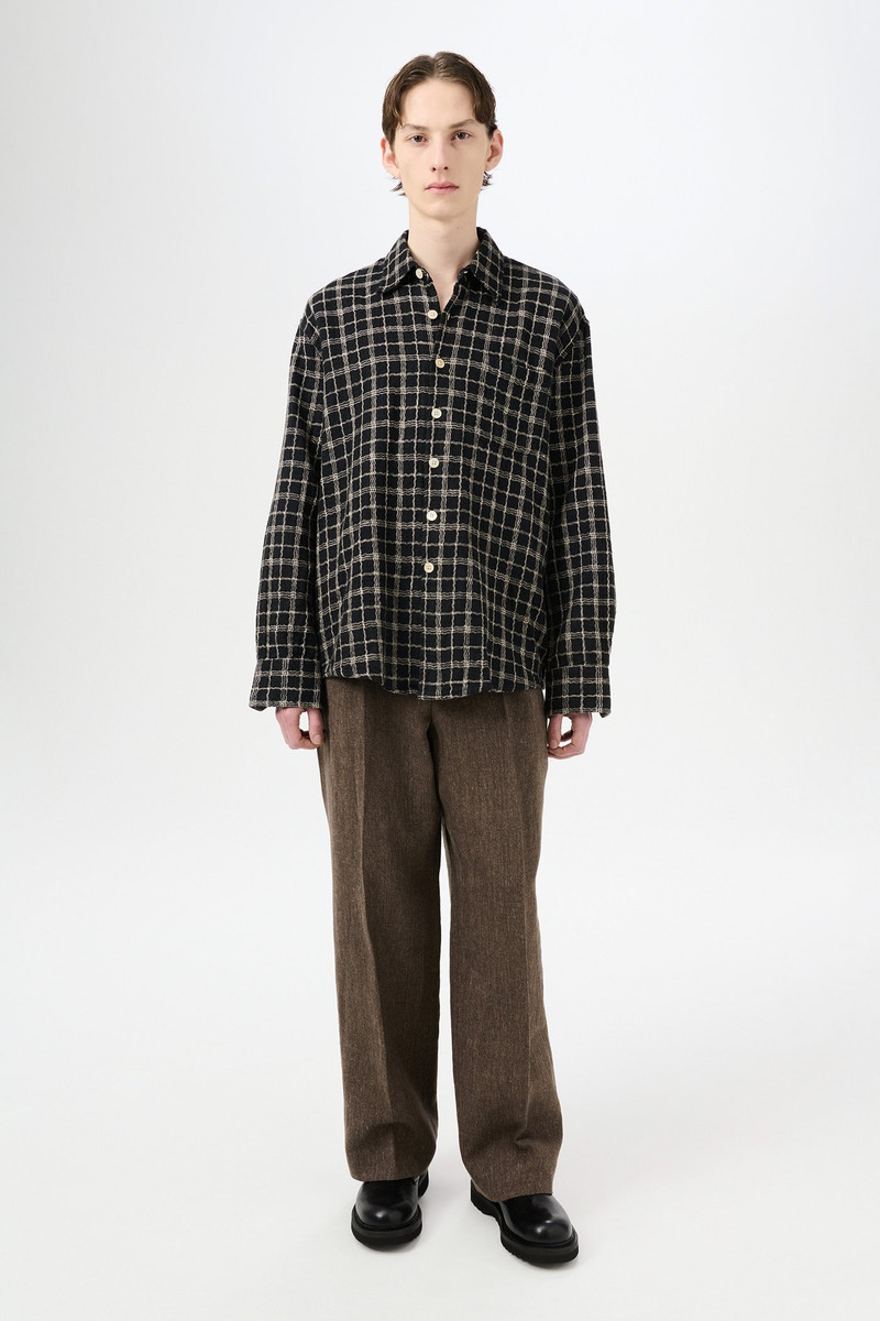 Our Legacy Above Shirt Black Fishnet Cloth outlook