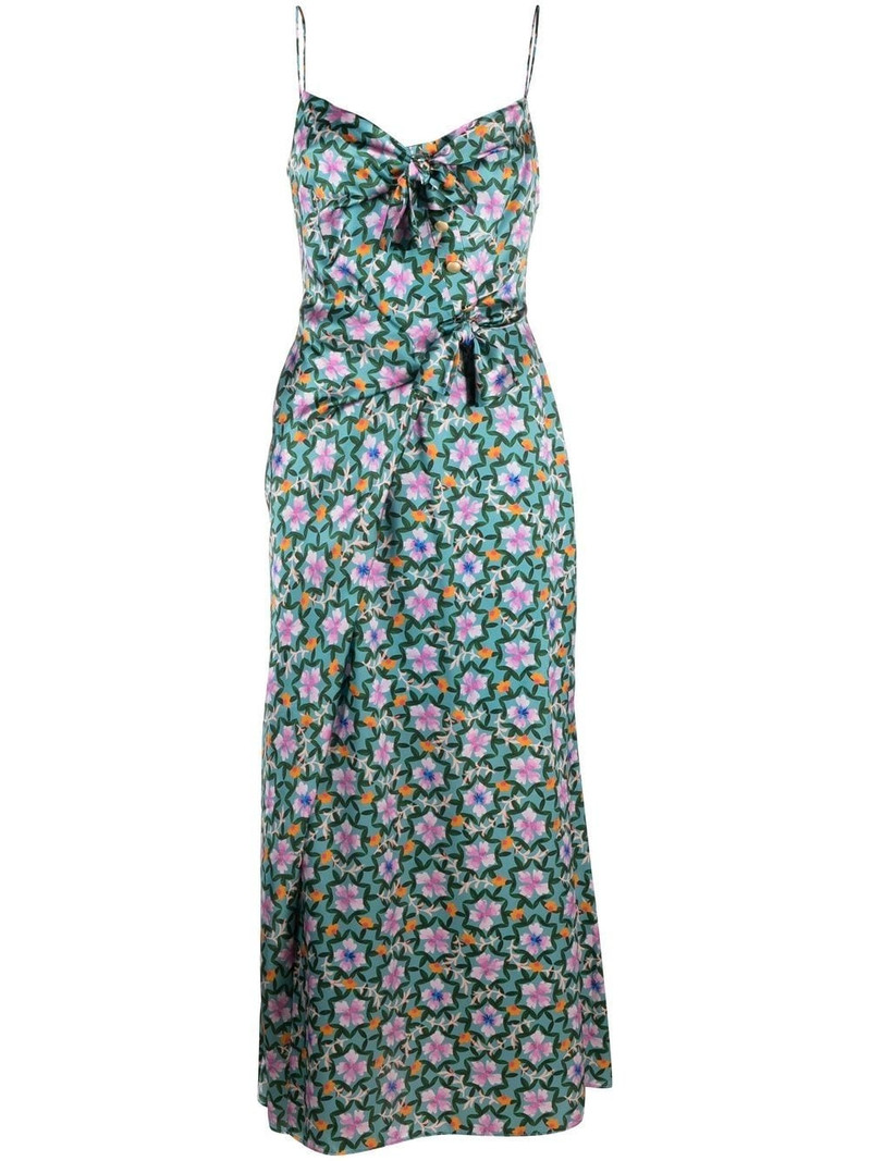 floral-print silk midi dress 1