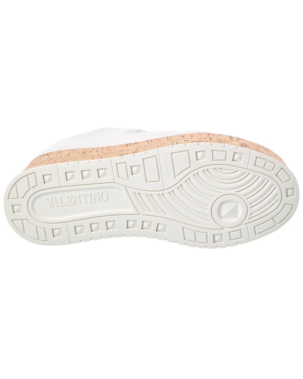 Valentino Freedots XL Leather & Cork Platform Sneaker - 4