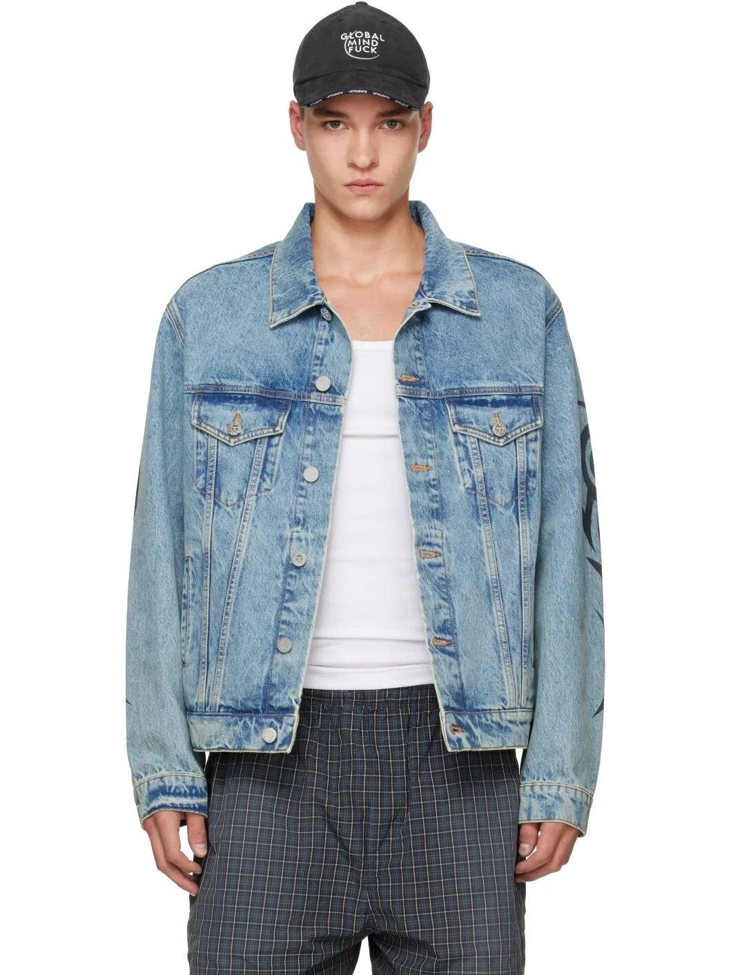 Blue Graffiti Denim Jacket - 1