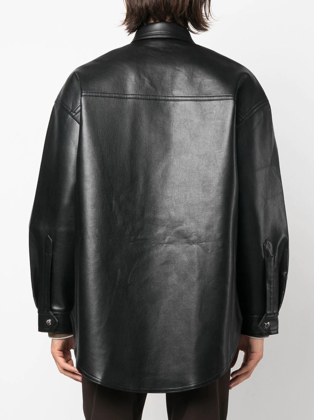 Martin leather overshirt - 4