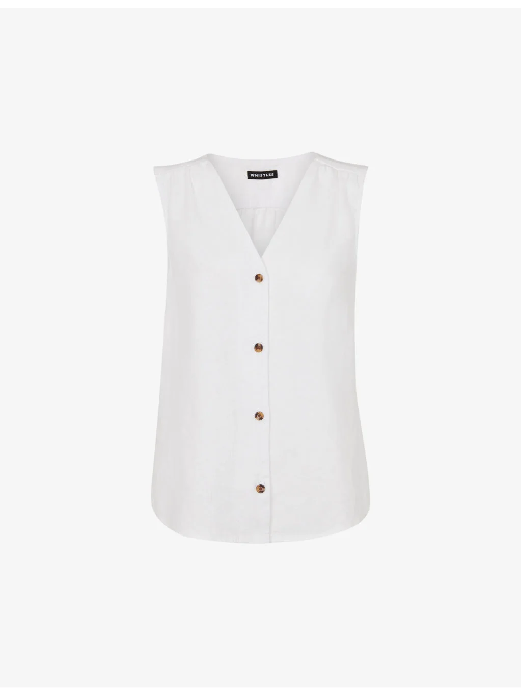 Laura V-neck linen tank top - 1