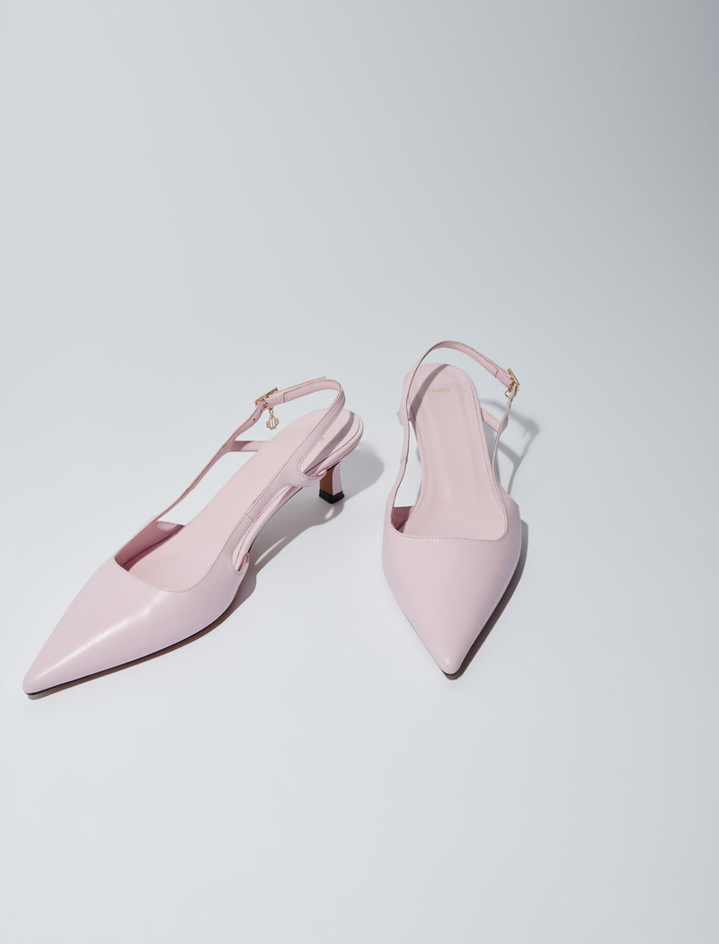 maje Pointed leather pumps outlook