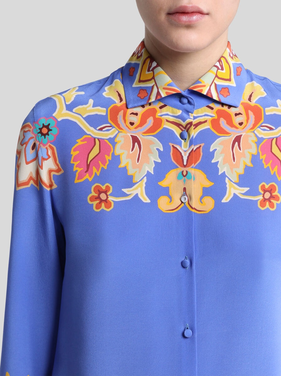 PRINTED CREPE DE CHINE SHIRT - 3