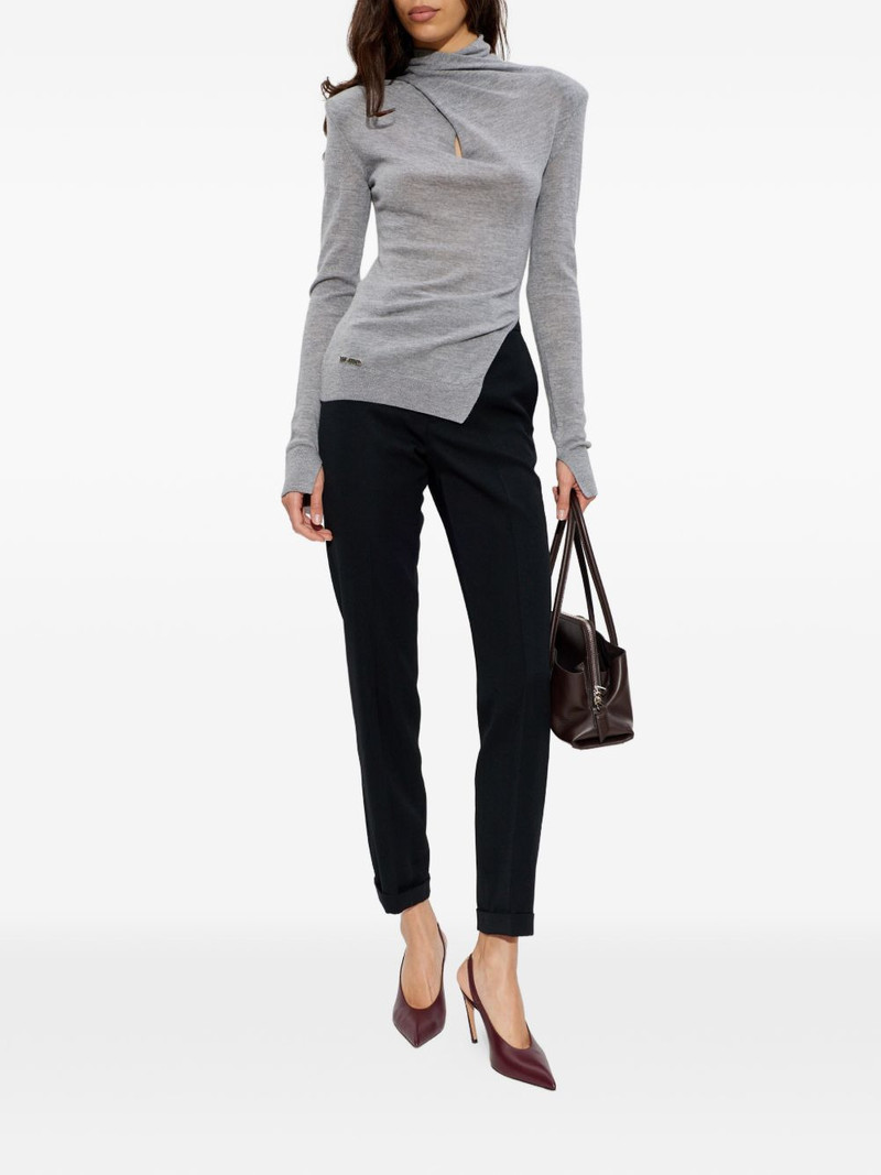 THE ATTICO twisted fine-knit top outlook