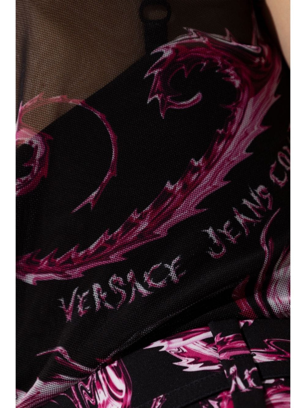 Barocco-print crop top - 5