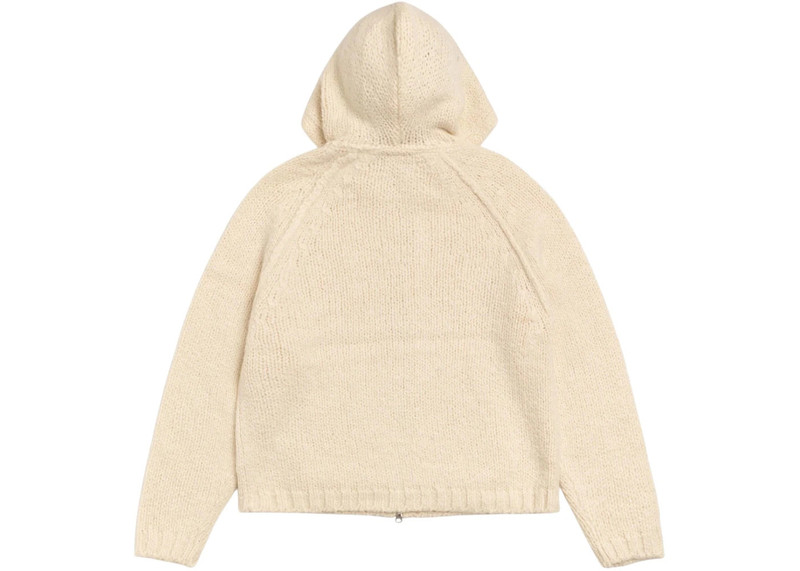 Stüssy Stussy Chunky Knit Zip Hoodie Ivory outlook