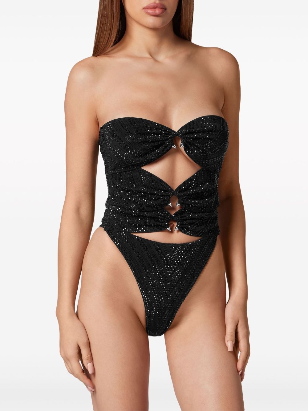 crystal-embellished swimsuit - 3