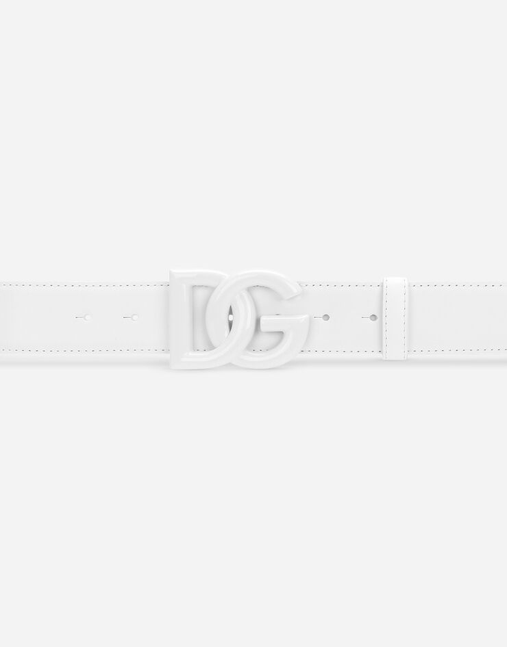 Leather DG logo belt - 3