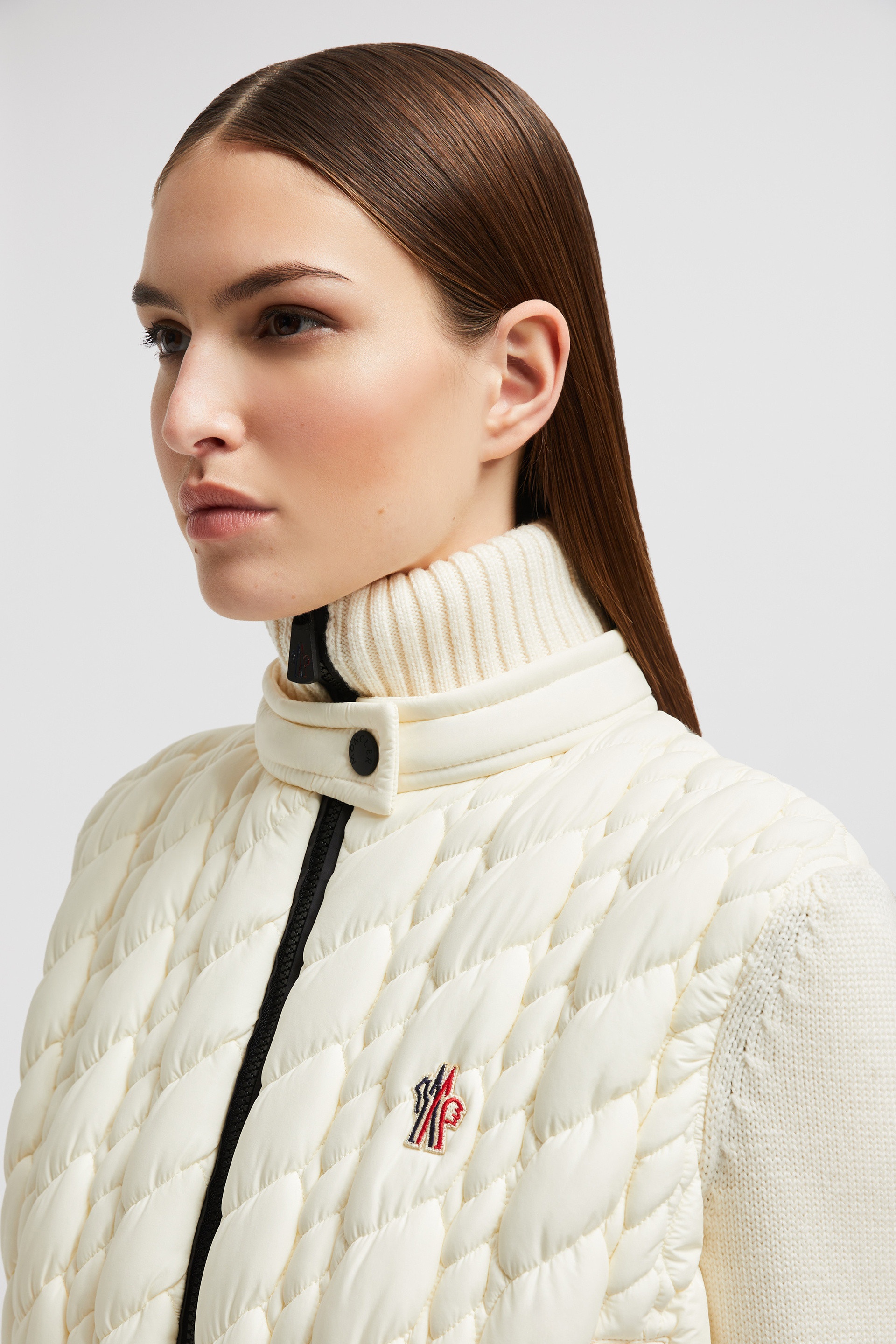 Padded Wool Zip-Up Cardigan - 4