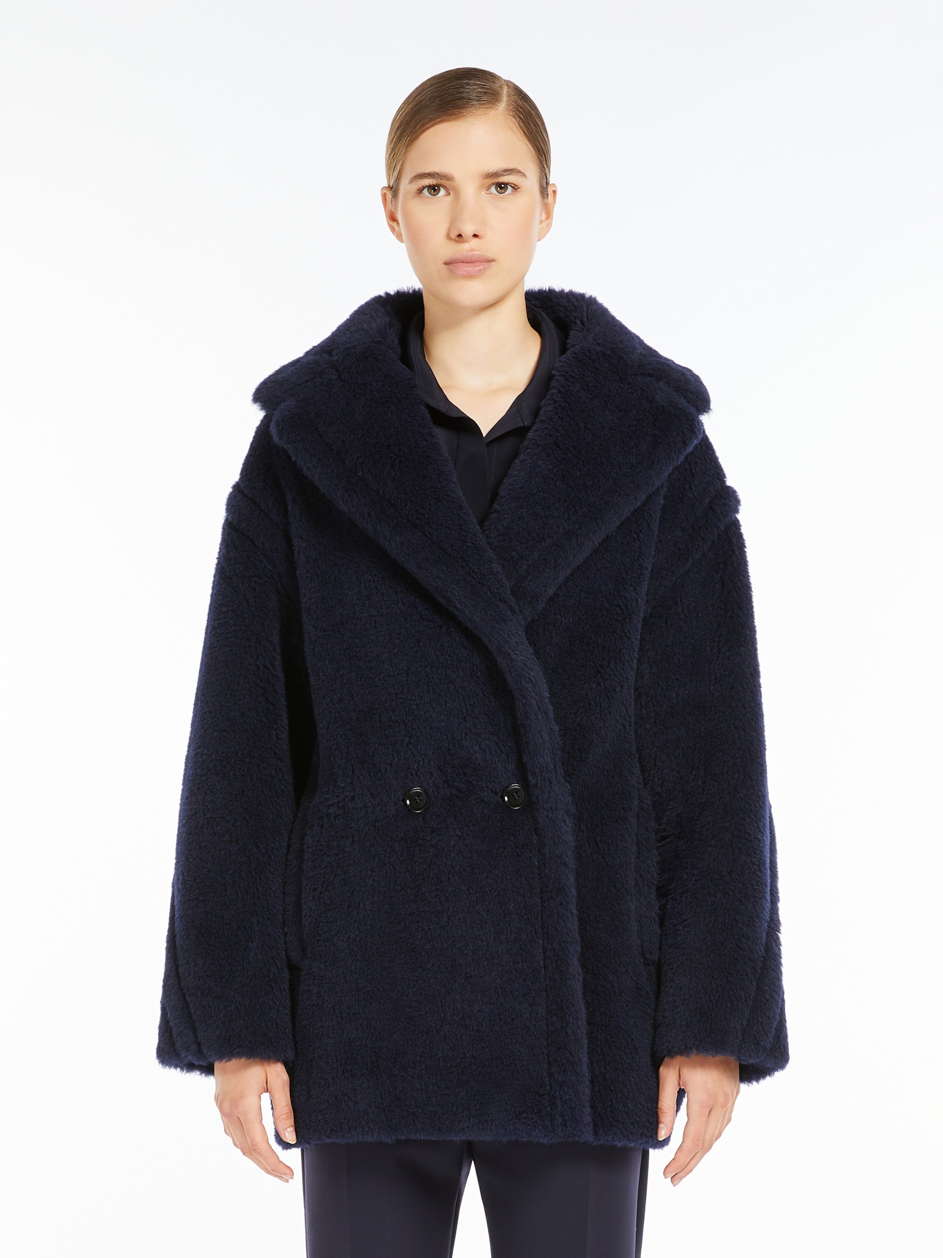 Max Mara OLGA Short Teddy Bear Icon Coat in alpaca and wool | REVERSIBLE