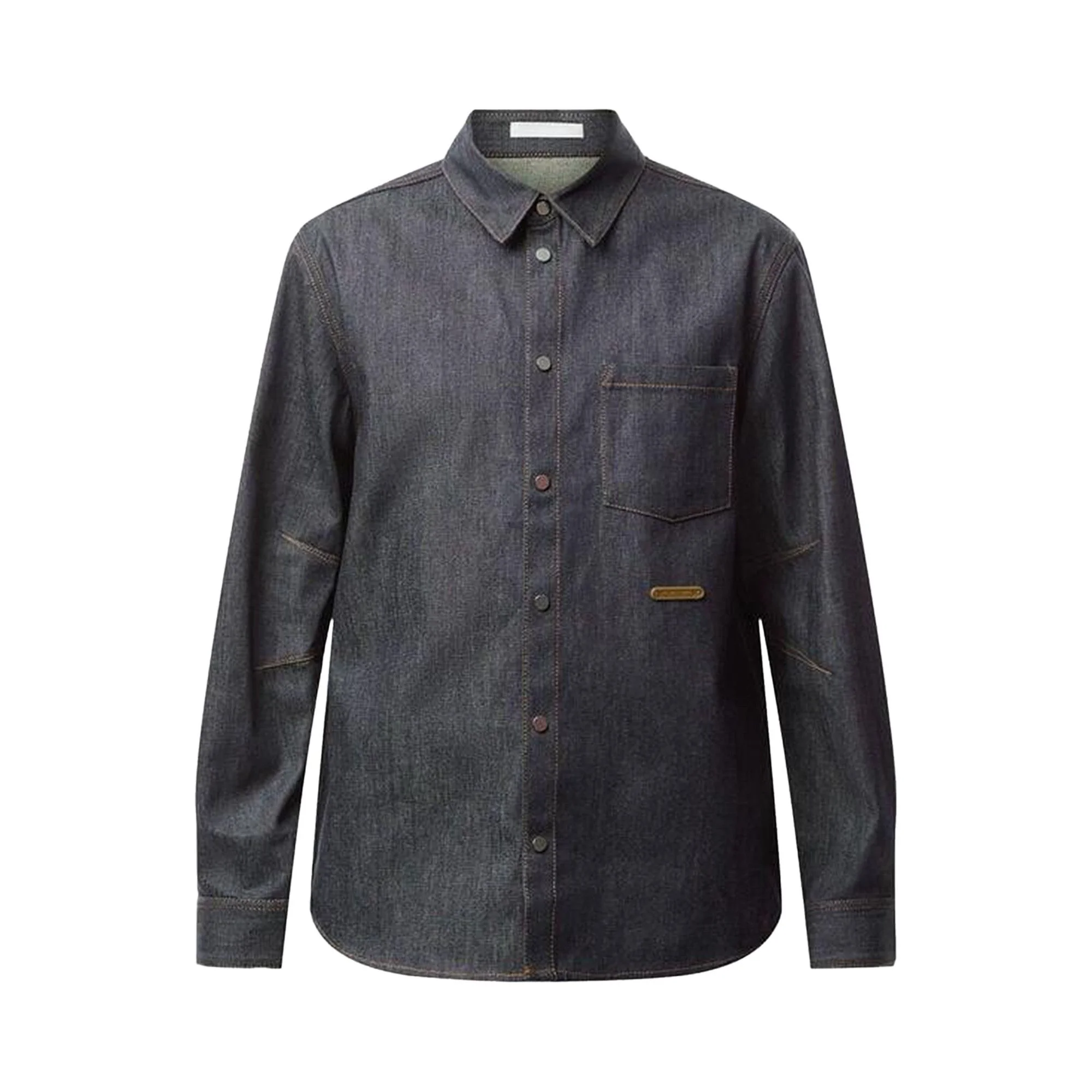 Helmut Lang Curved Denim Shirt 'Blue' - 1