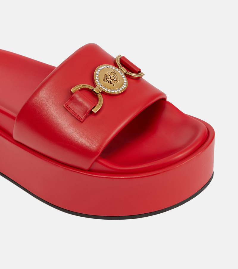 Medusa '95 leather platform slides 6