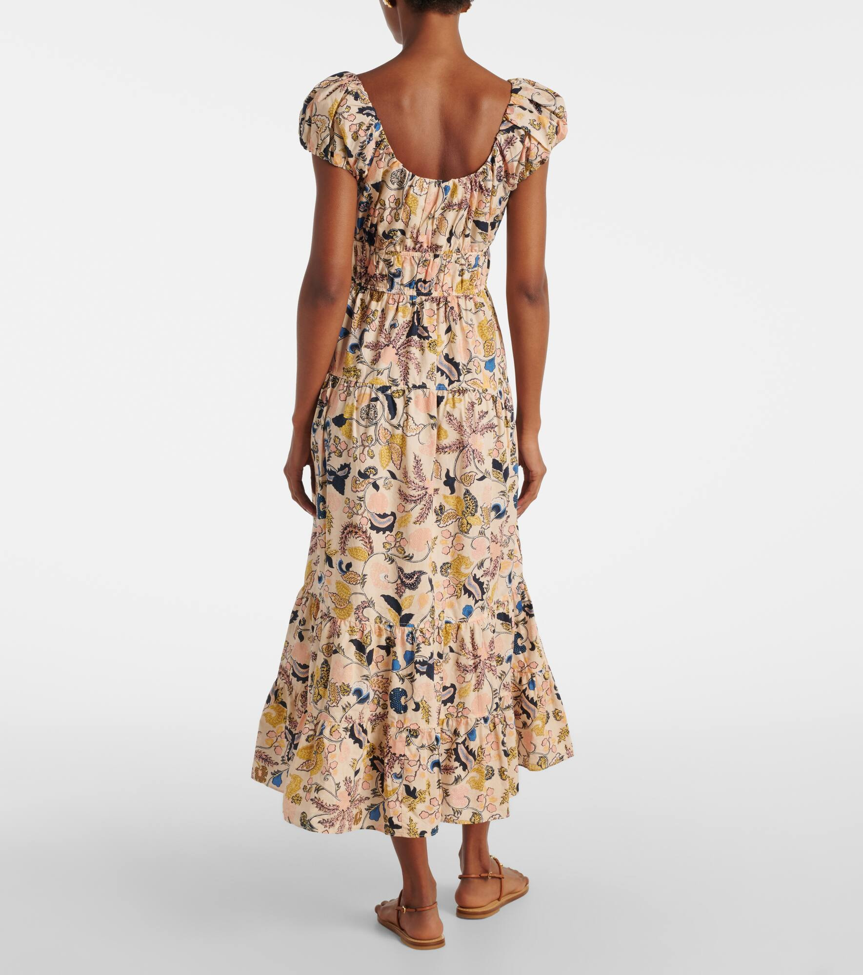 Paloma printed cotton poplin midi dress - 3