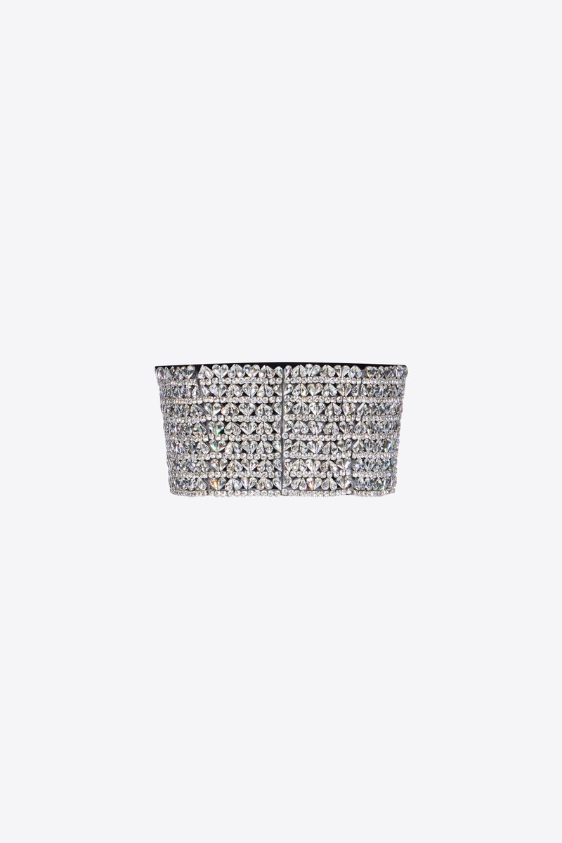 EMBROIDERED CRYSTAL HEART BANDEAU - 1