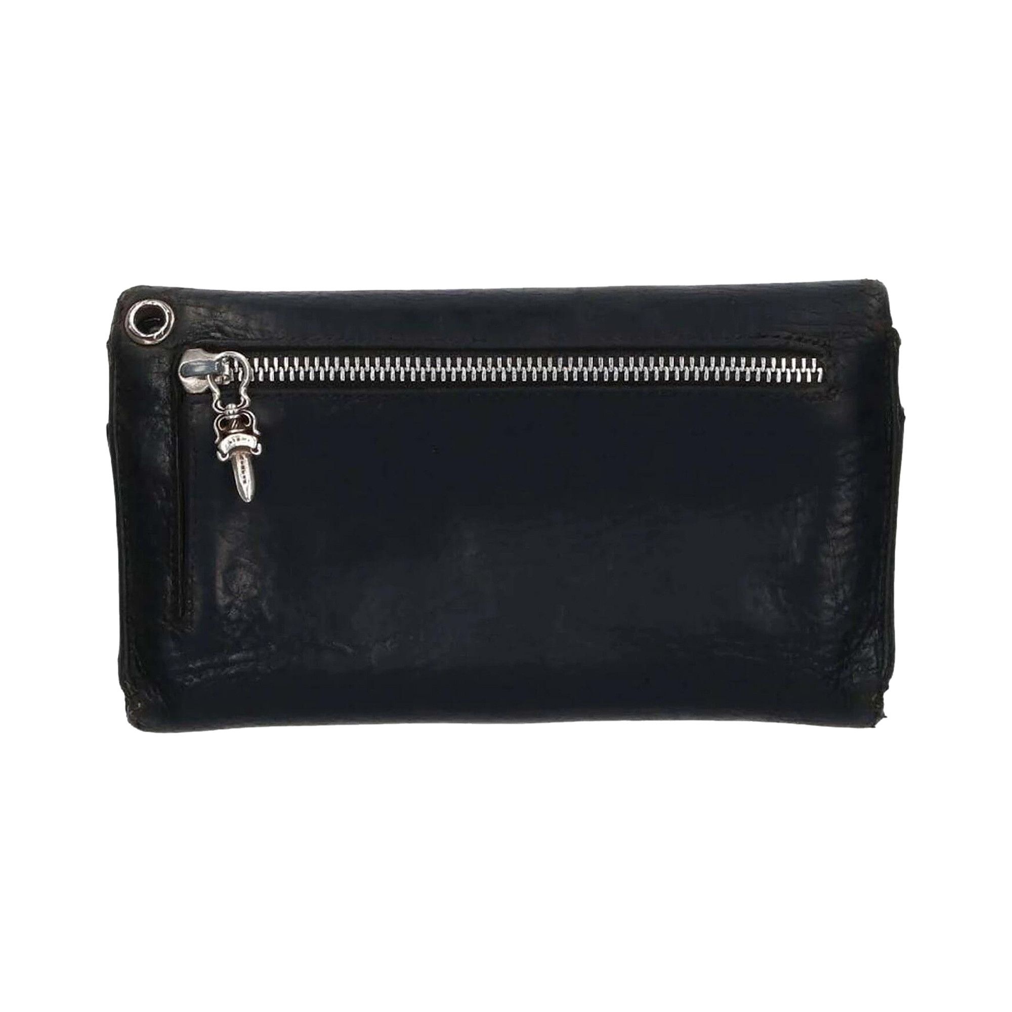 Chrome Hearts Cross Ball Button Leather Wallet 'Black' - 2