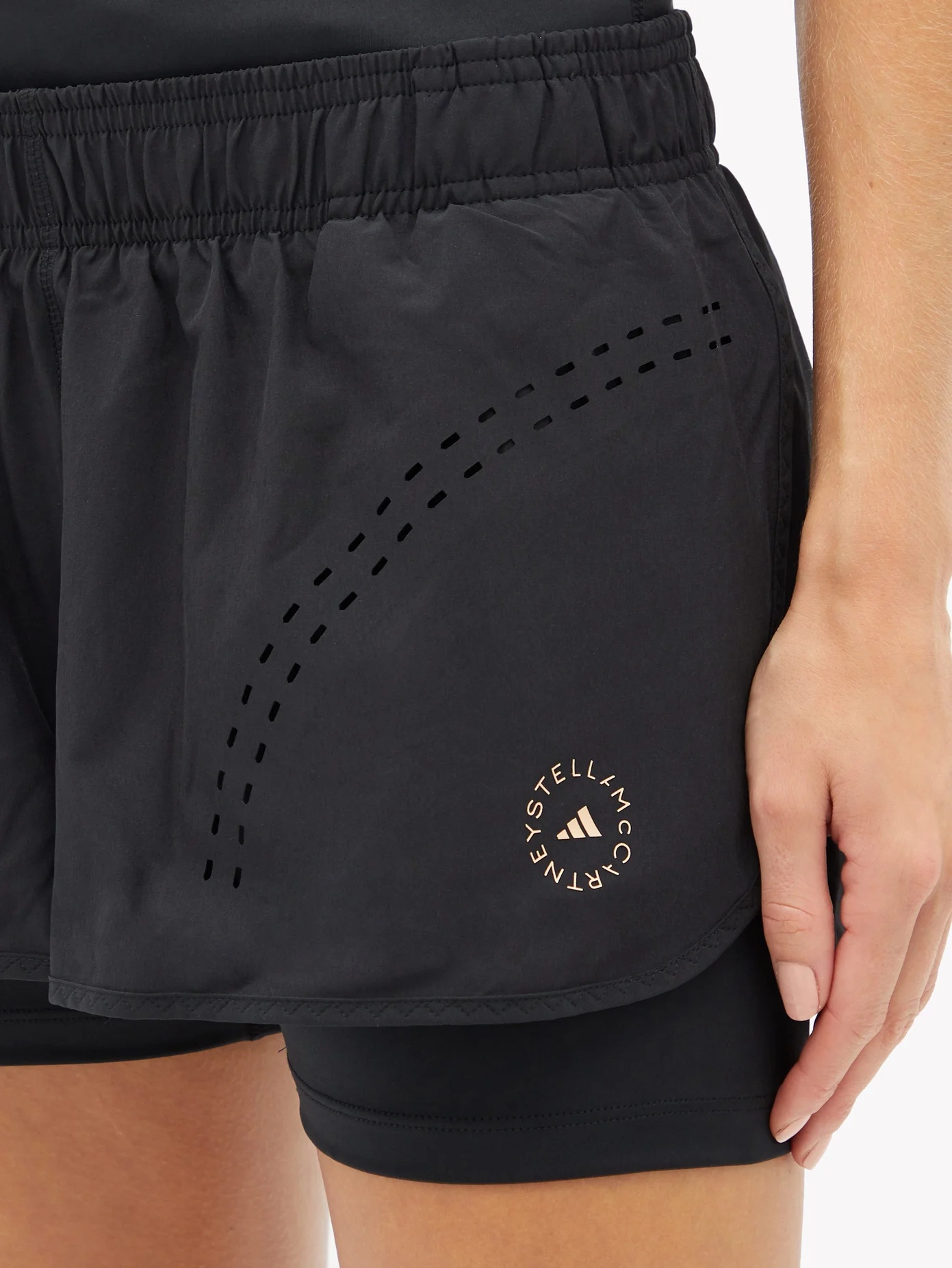 TruePurpose stretch-jersey running shorts - 3