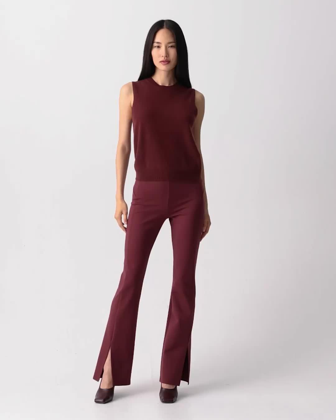 Flared Slit Legging in Motion Ponte - 6