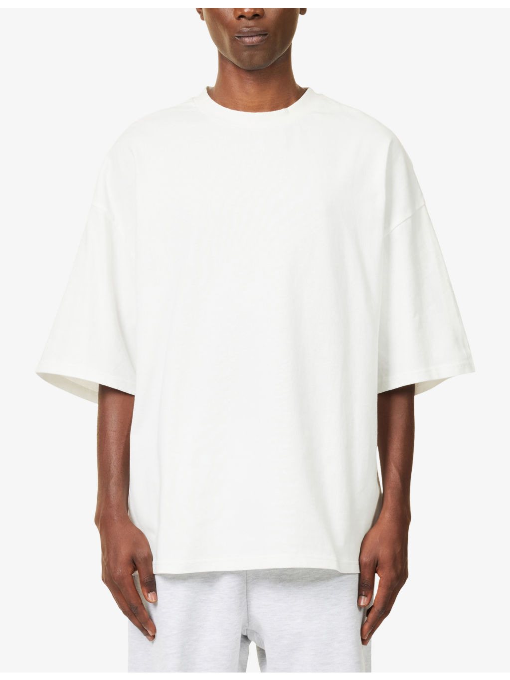 Boxy-Fit Crewneck Cotton T-Shirt&nbsp; - 3