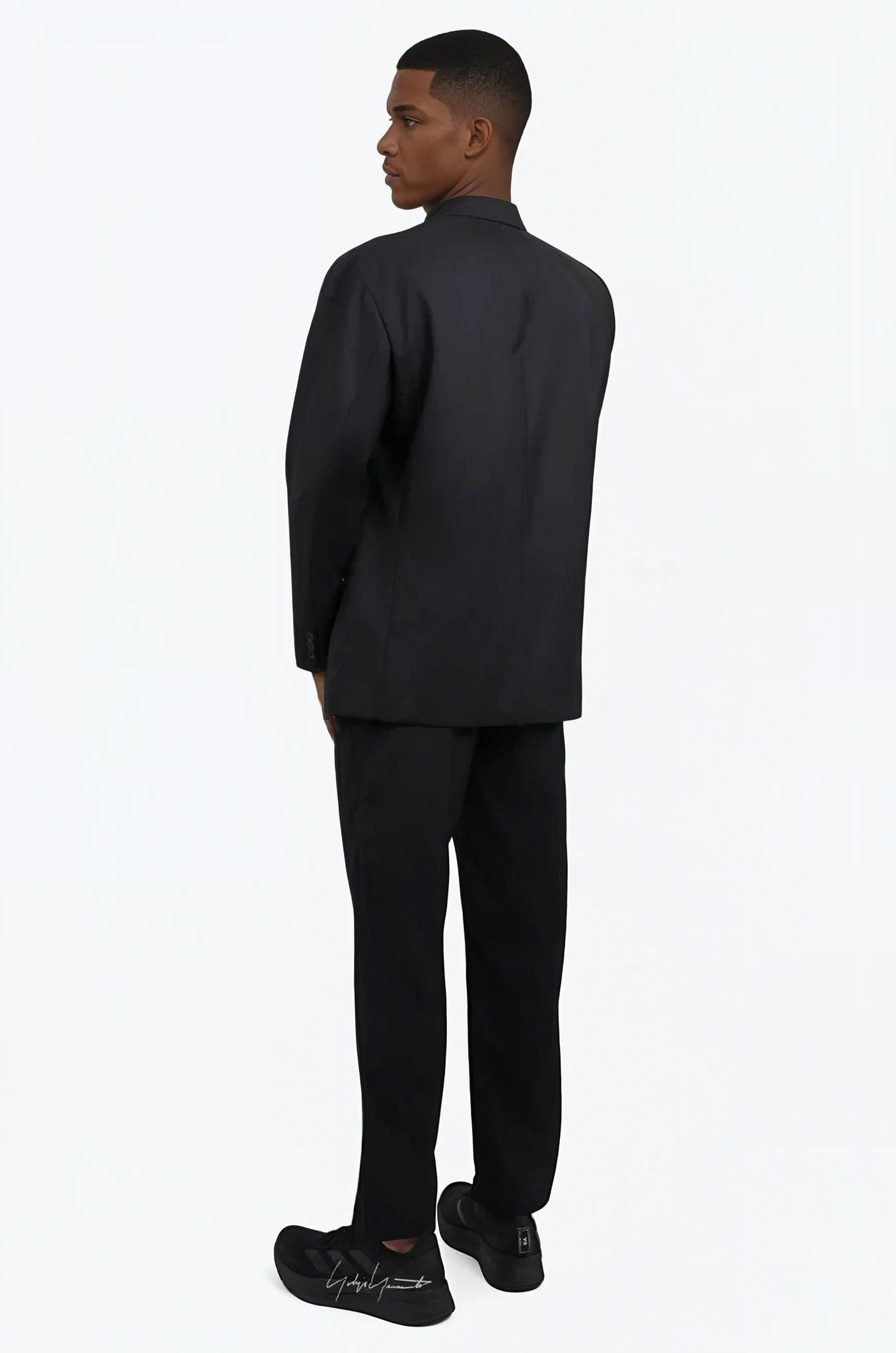 SINGLE BREASTED RAMIE JACKET | BLACK - 3