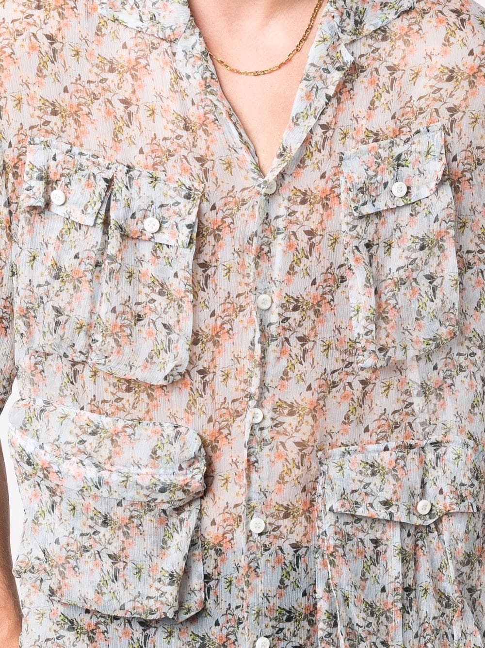 floral-print silk shirt - 5