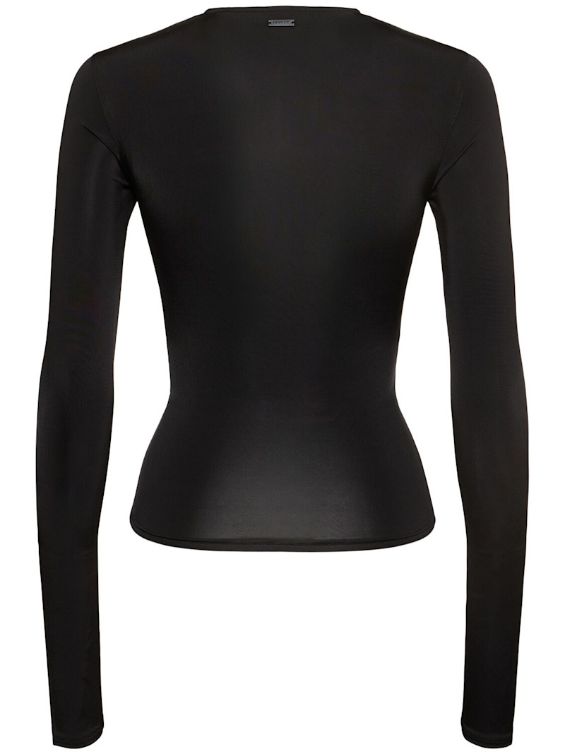 Light shiny jersey corset top - 4