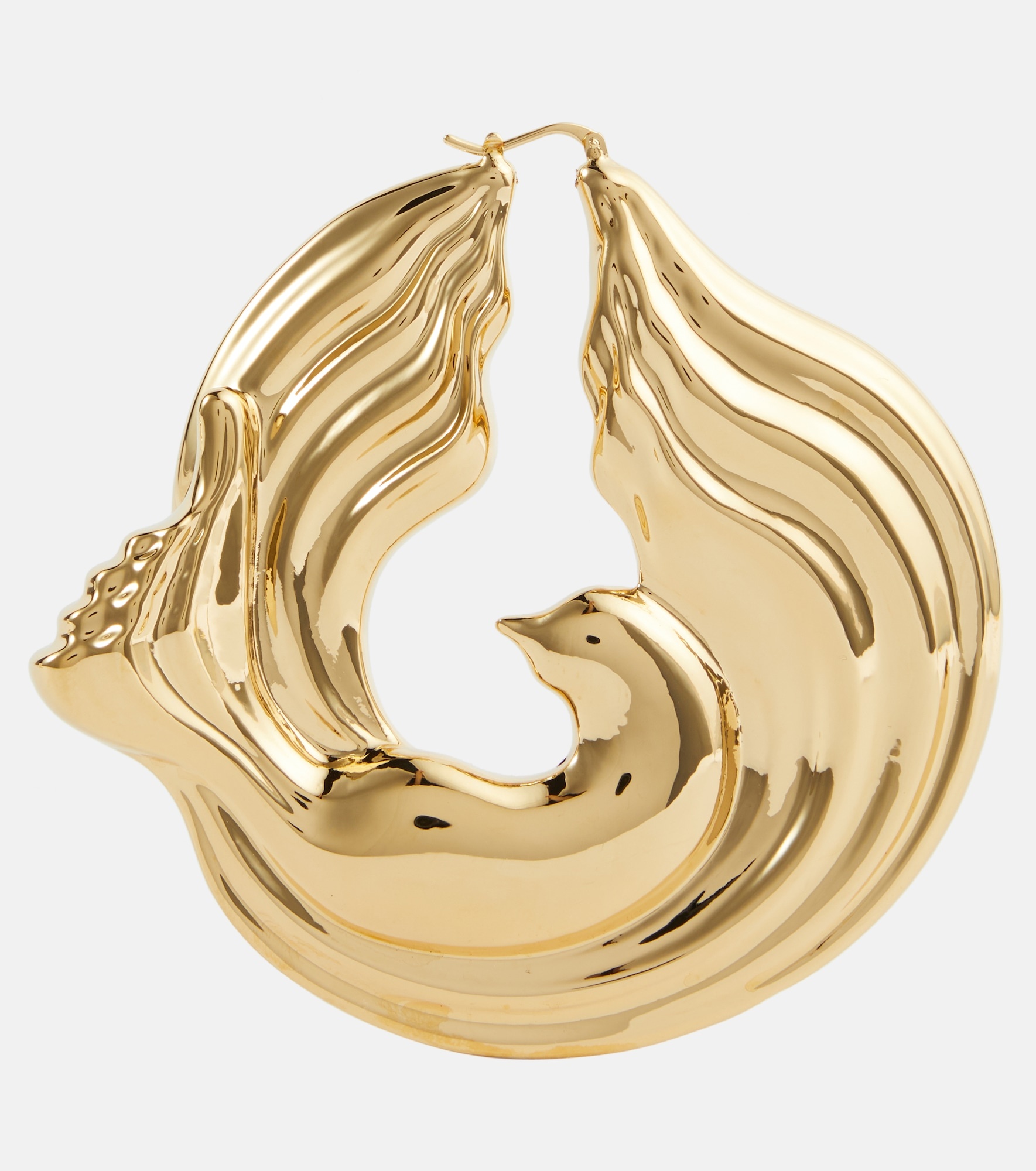 ピアス NINA RICCI TWISTED EARRINGS Nina Ricci Gold and Silver Plated Twisted Rope Hoop Clip on