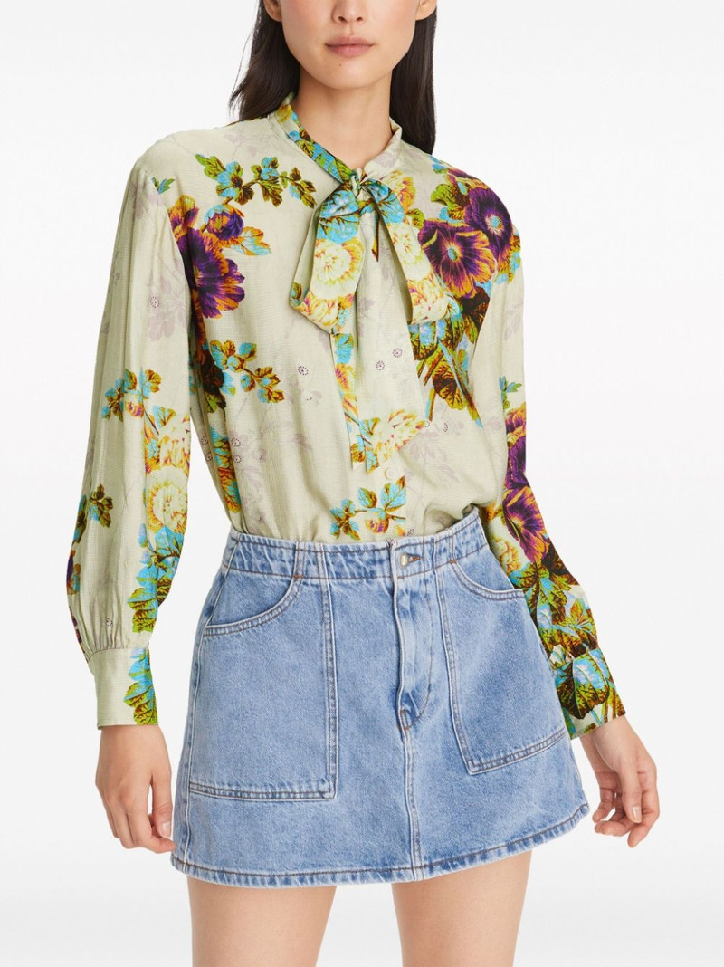 floral-pattern pussy-bow blouse 3