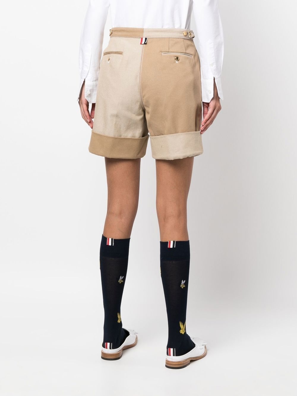 patch-pocket low-rise denim shorts - 4