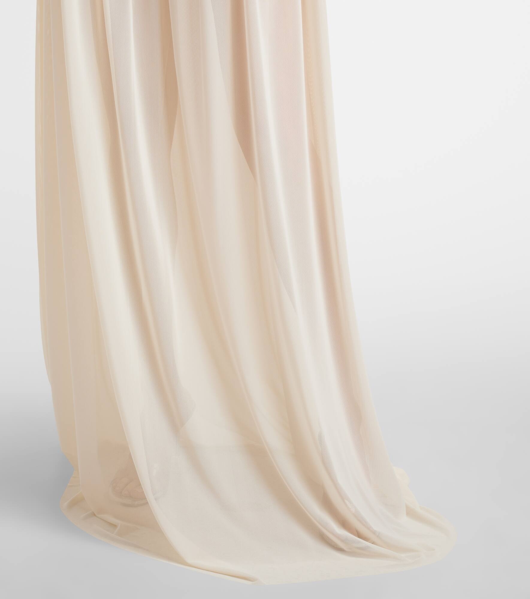 Cutout pleated gown - 6
