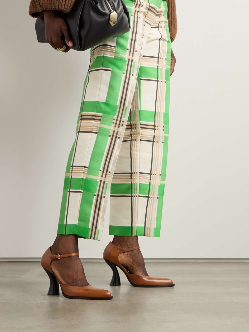 Dries Van Noten Mary Jane leather point-toe pumps outlook