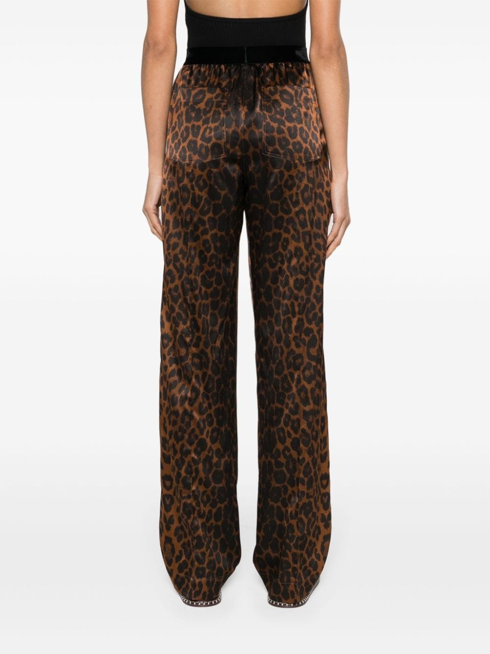 TOMFORD TRS TRCK PNTS ELSTC LOGO SLK LEOPARD PRNT SATIN - 5