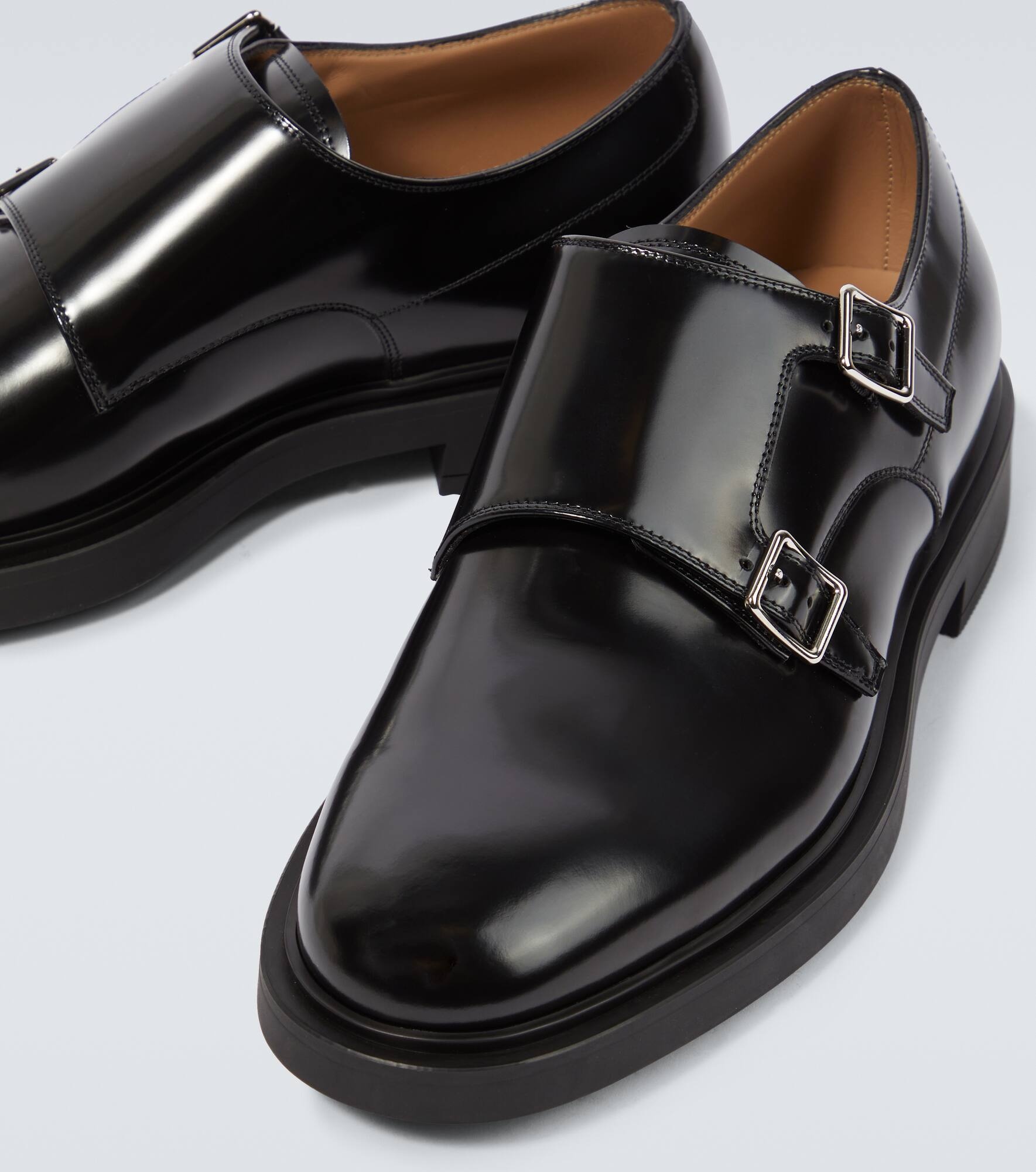 Scott leather monk strap shoes - 3