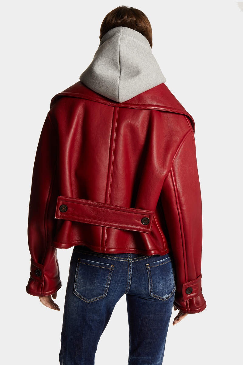 50 BONDED LEATHER BIKER JACKET - 4