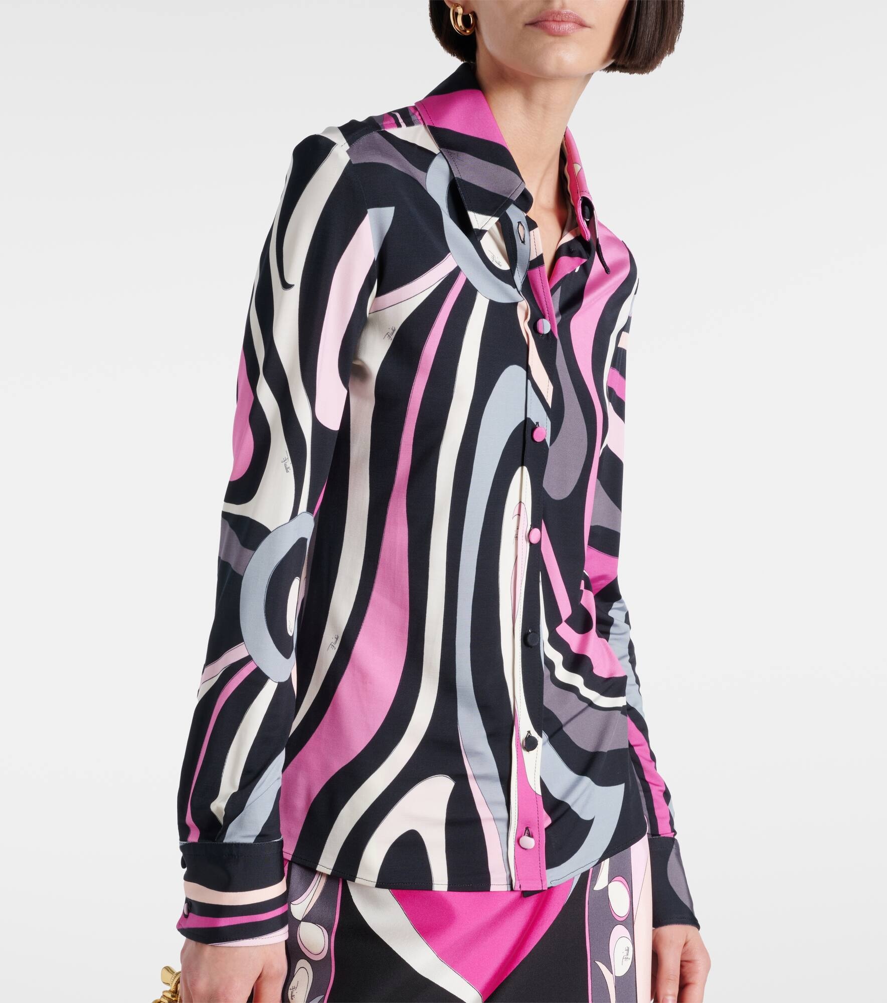 Marmo jersey satin shirt - 5